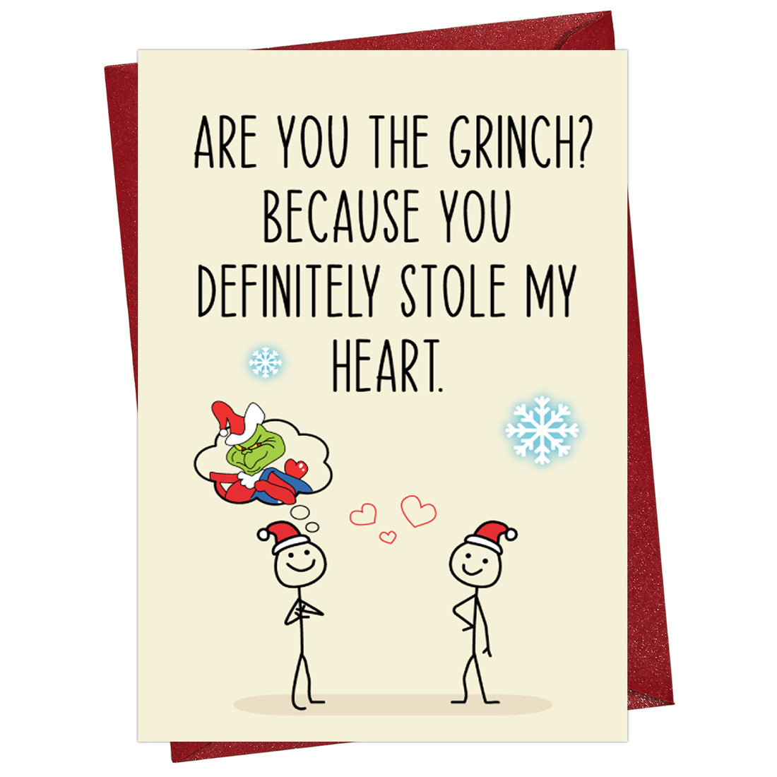 Cheerin Grinch Christmas Card