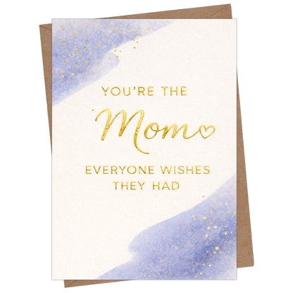 Cheerin Sweet Mothers Day Card for Mom – Sentimental Card for Mum with Envelope from Daughter and Son