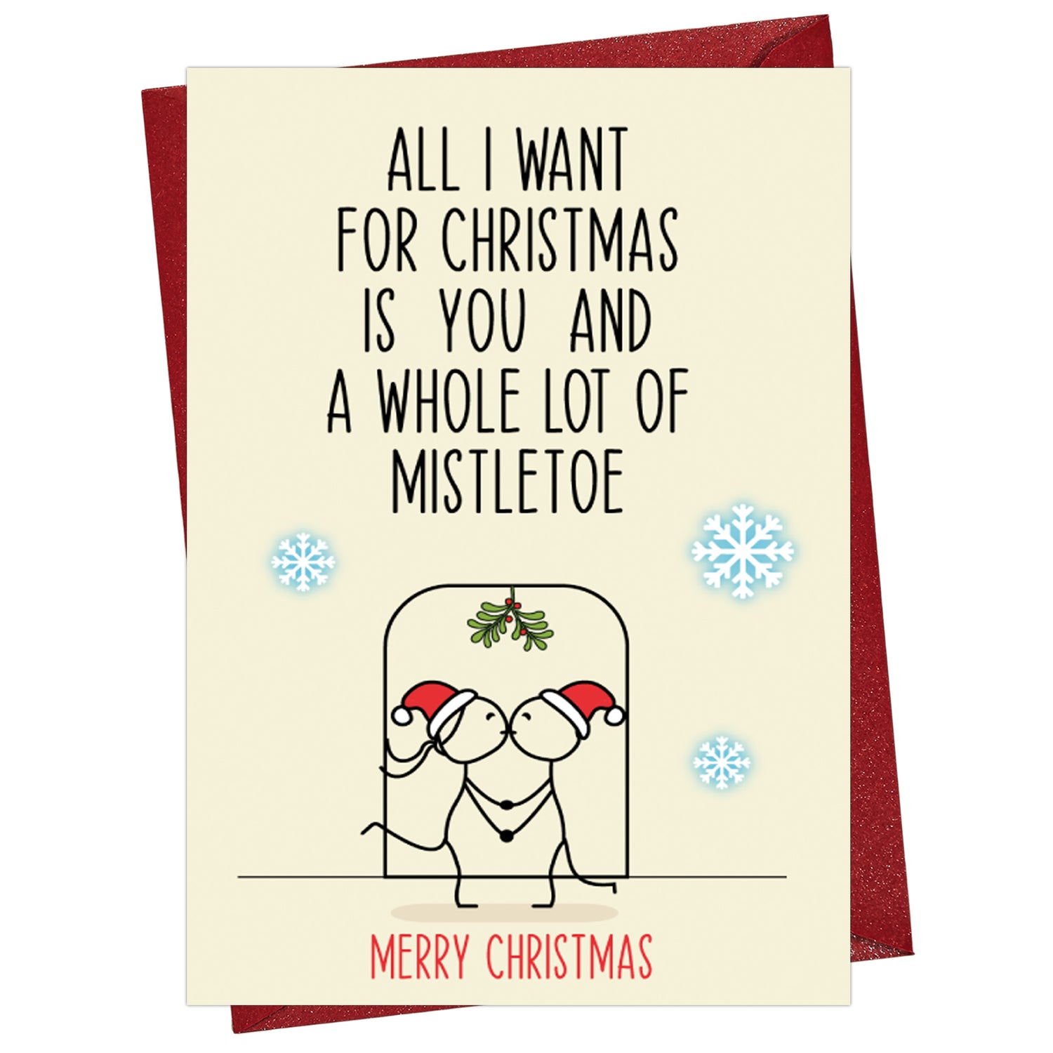 Cheerin Lots Of Mistletoe Christmas Card