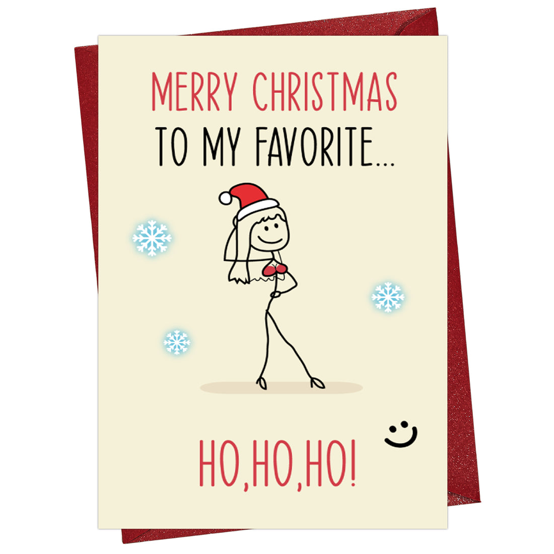Cheerin Ho Ho Ho Christmas Card