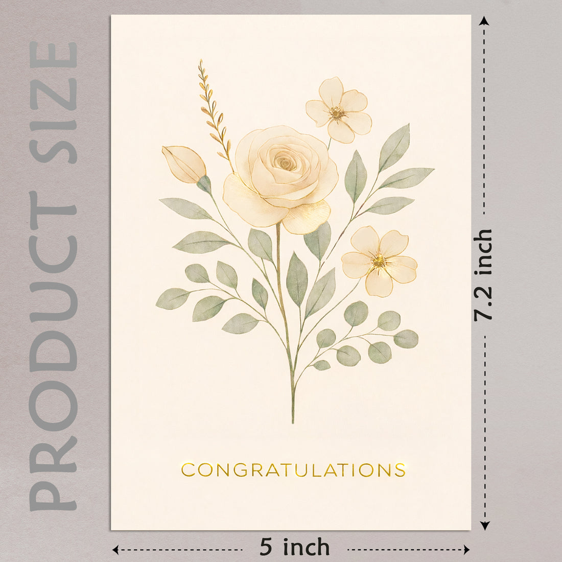 Wedding Cards with Envelope - Floral Wedding Card for Bride and Groom