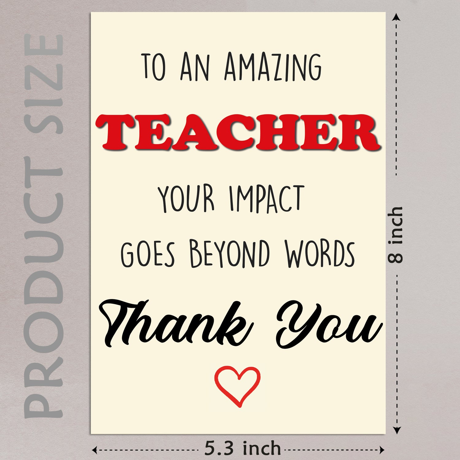 Cheerin Teacher Thank You Card