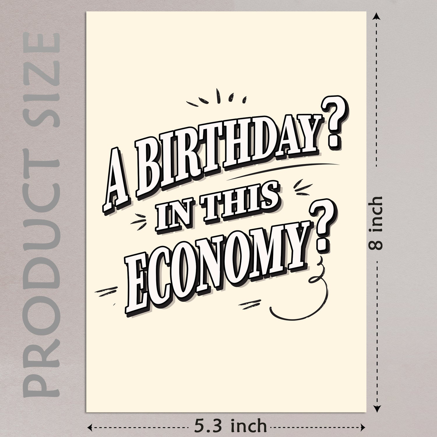 Cheerin Inflation Birthday Card