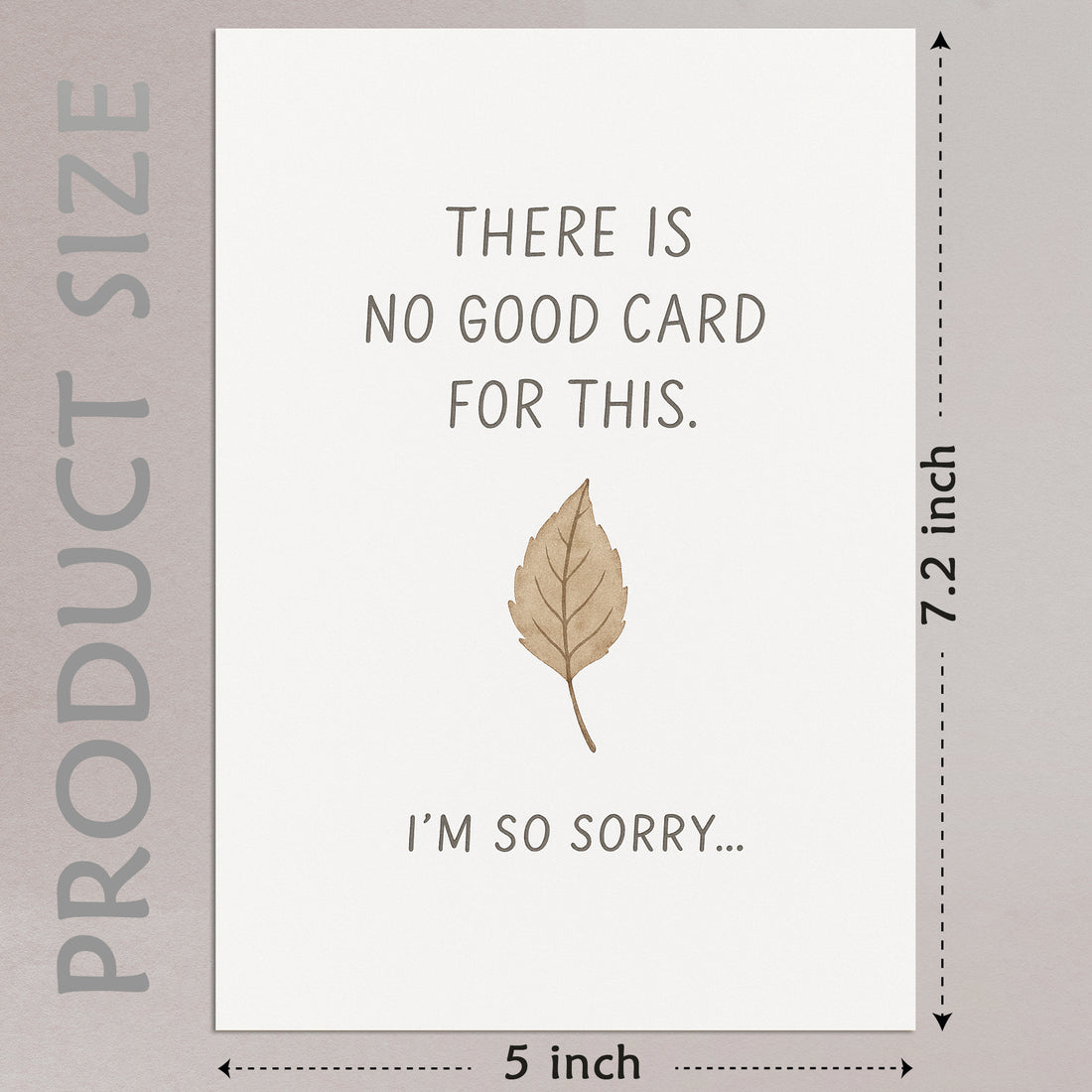 Sympathy Card with Envelope - Bereavement Card for Loss of Loved One