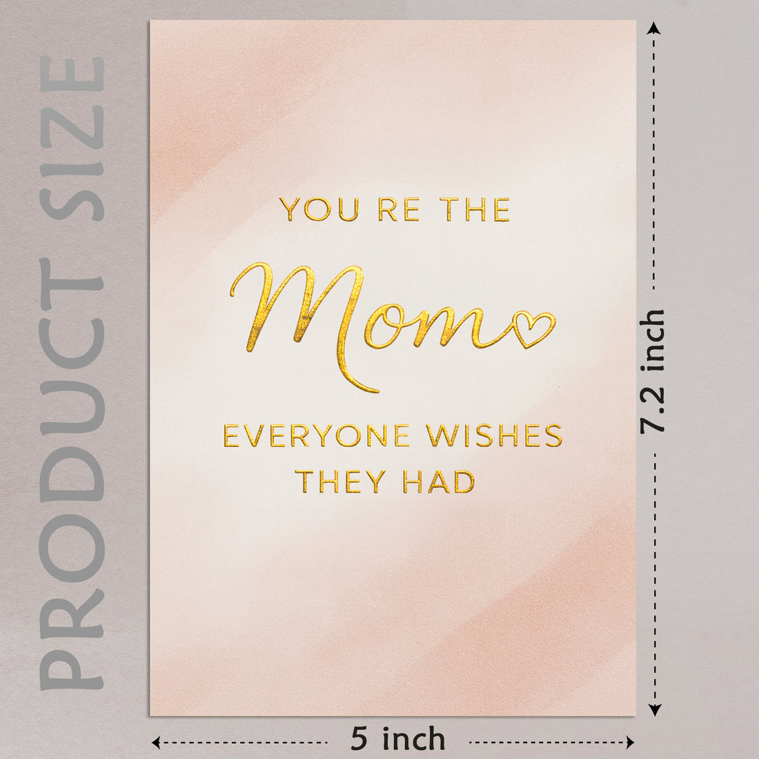 Cheerin Sweet Mothers Day Card for Mom – Sentimental Card for Mum with Envelope from Daughter and Son
