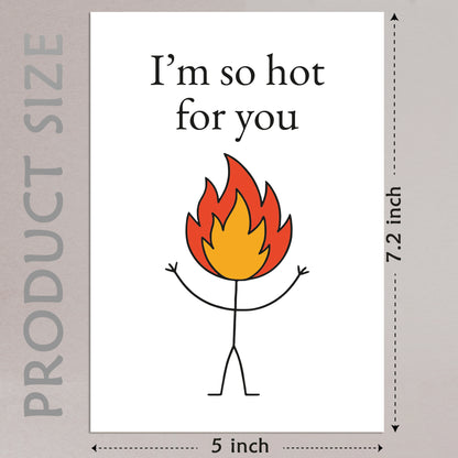 Funny Anniversary Card with Envelopes - Humorous Love Cards for Him