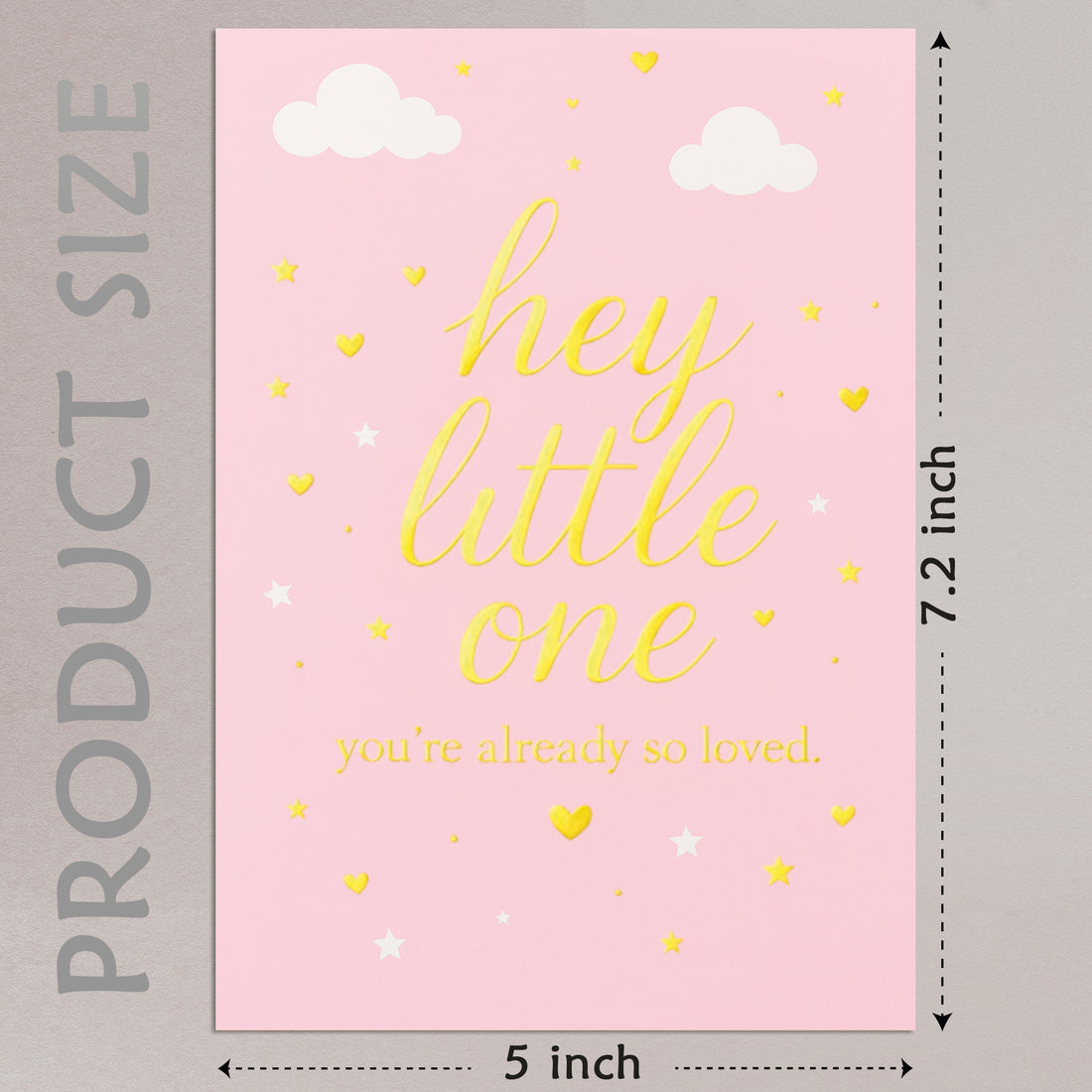 Cheerin Pink Baby Shower Cards for Girl with Envelope - Cute  &