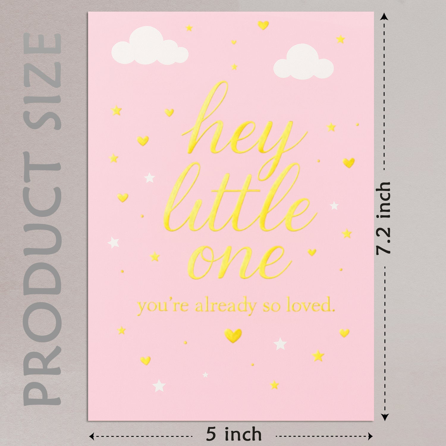 Cheerin Pink Baby Shower Cards for Girl with Envelope - Cute  &