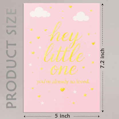 Cheerin Pink Baby Shower Cards for Girl with Envelope - Cute  &