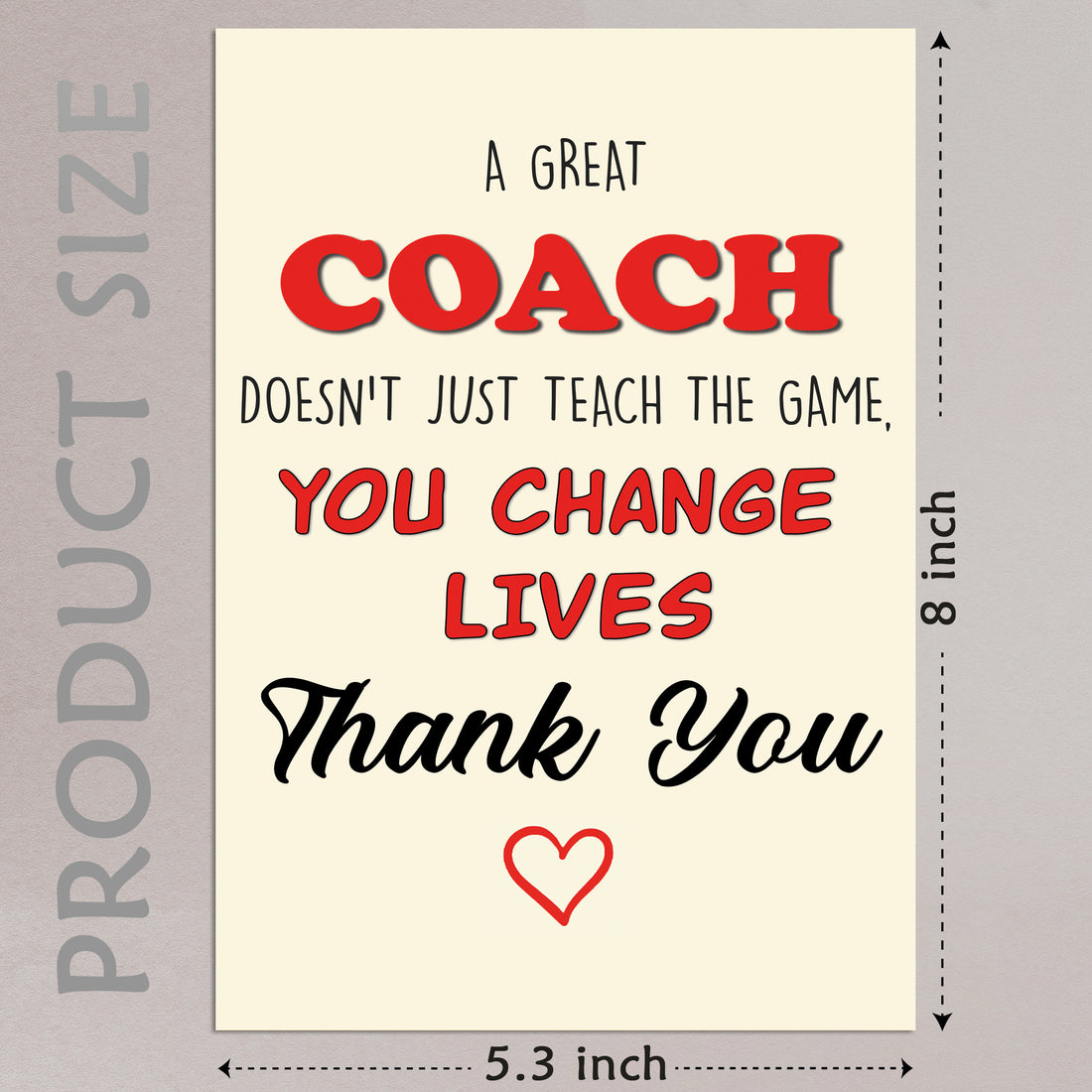 Cheerin Coach Thank You Card