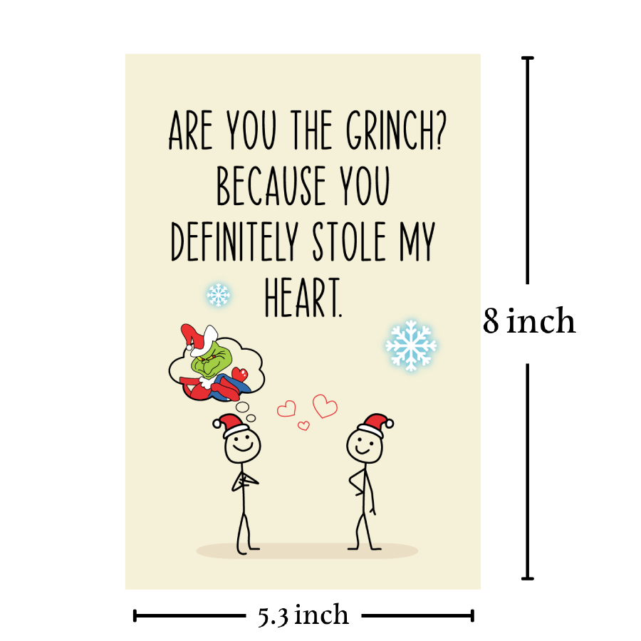 Cheerin Grinch Christmas Card