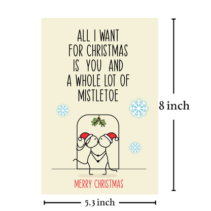 Cheerin Lots Of Mistletoe Christmas Card