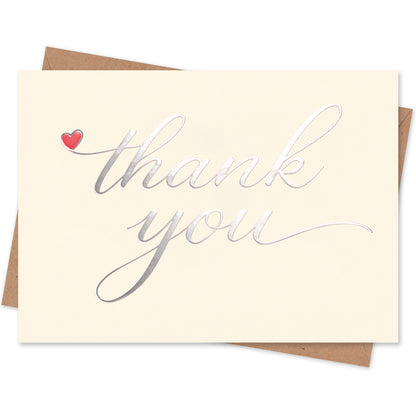 Cheerin 100 Pack White Thank You Cards for Business