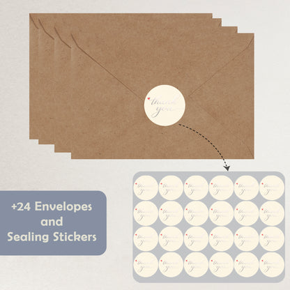 Cheerin 100 Pack White Thank You Cards for Business